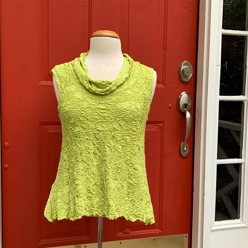 Snoskins NWOT gorgeous lime green top.